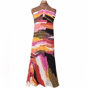 A.L.C. Strapless Multicolor Maxi Dress